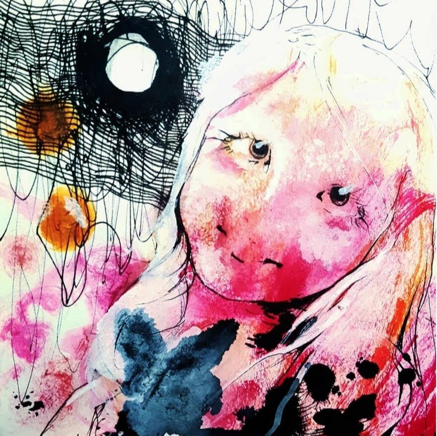 gouache, ink and pen on paper